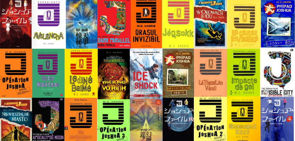 The Joshua Files foreign editions collage